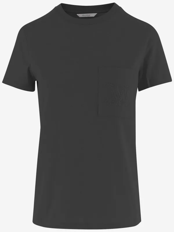 Cotton T-Shirt Grey made by MaxMara