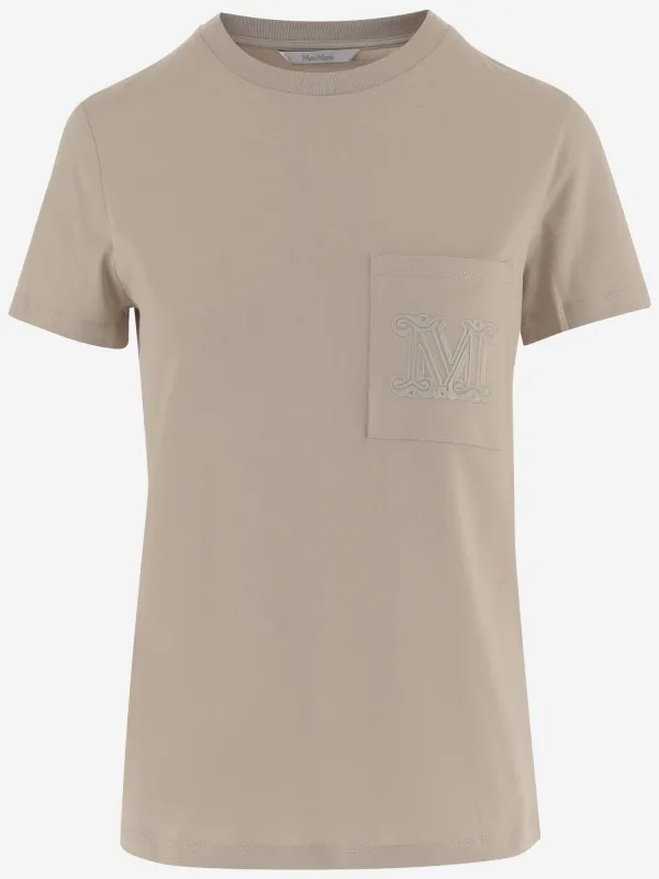 Cotton T-Shirt Beige made by MaxMara