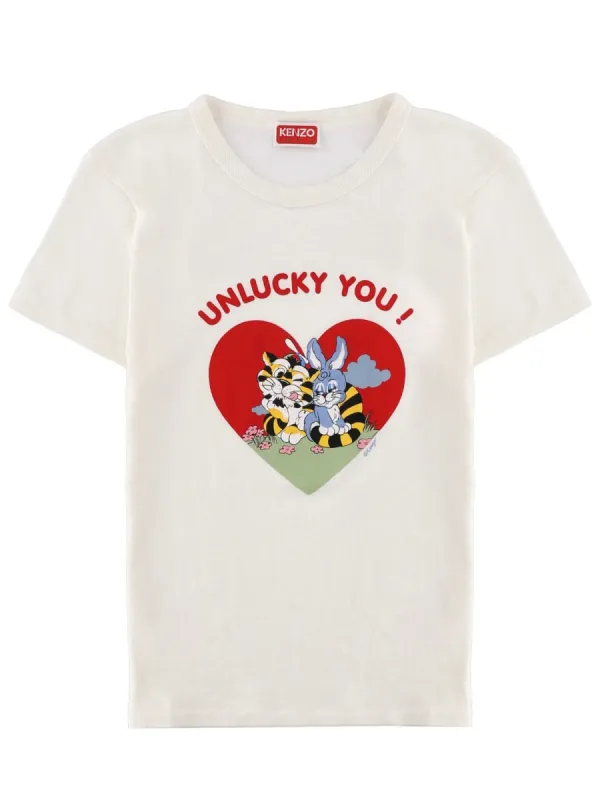 Printed Cotton T-Shirt made by Kenzo
