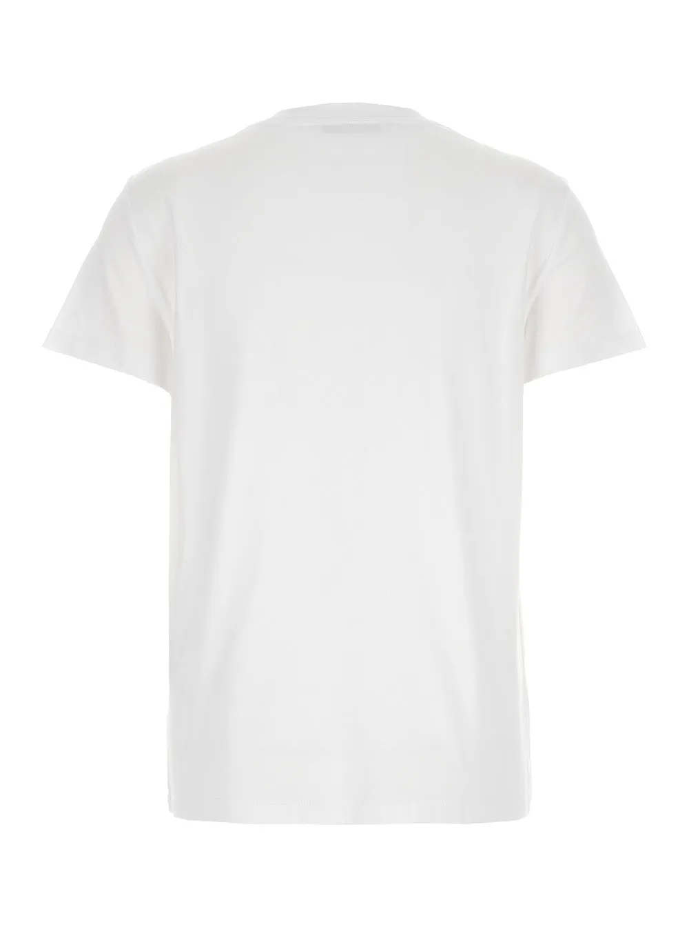 White Crewneck T-Shirt with Logo Embroidery sold by Lord & Taylor product image thumbnail 2