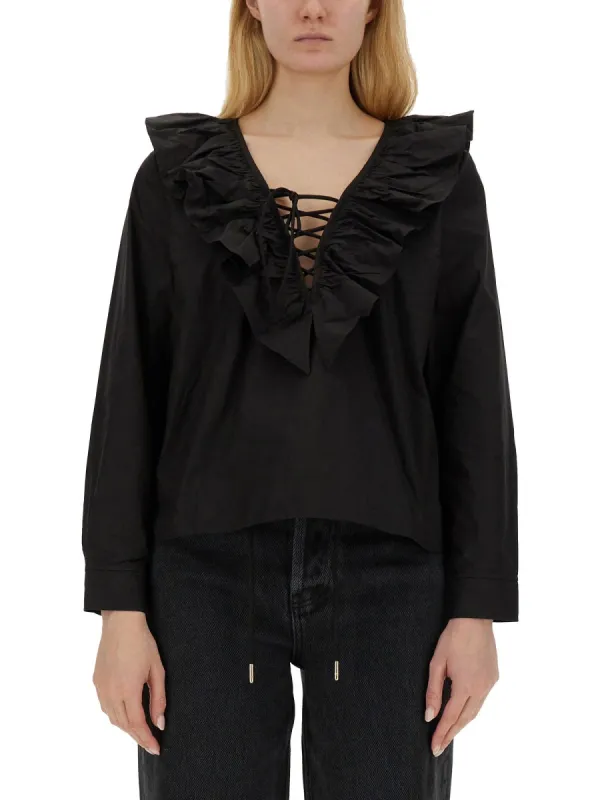 Blouse with Ruffles made by Ganni