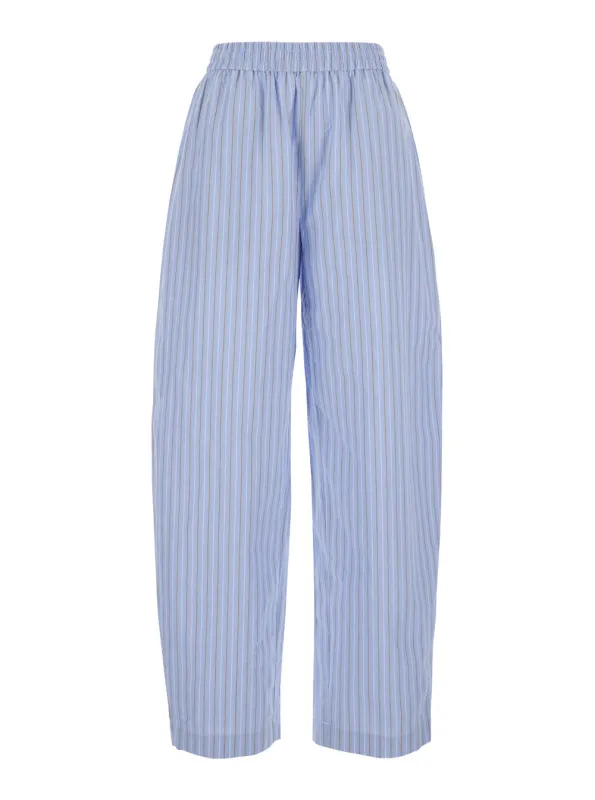 Pants Light Blue Cotton Poplin made by ROTATE Birger Christensen