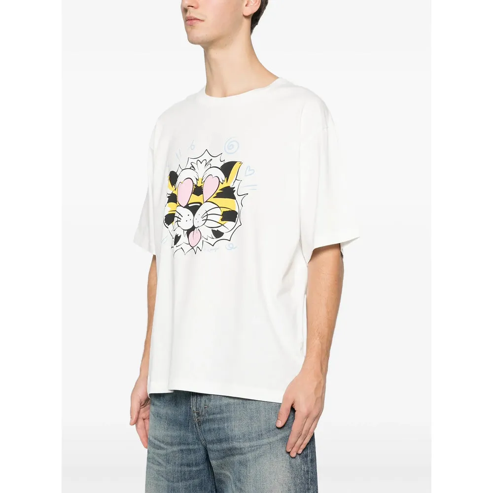 White Tiger Print Crew Neck T-Shirt sold by Lord & Taylor product image thumbnail 4