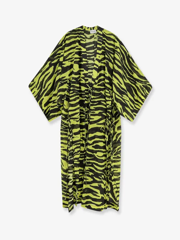 Kaftan Cotton Dress Yellow made by The Attico