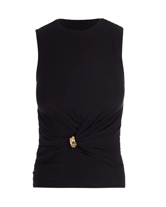 Sleeveless Jersey Top Black made by Elisabetta Franchi