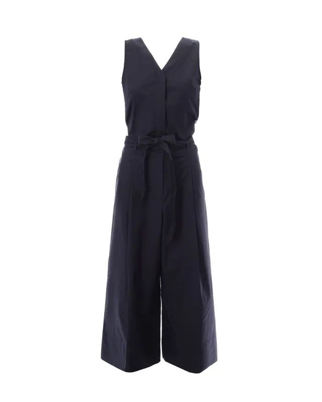 Sleeveless Jumpsuit Navy Blue made by Lord & Taylor