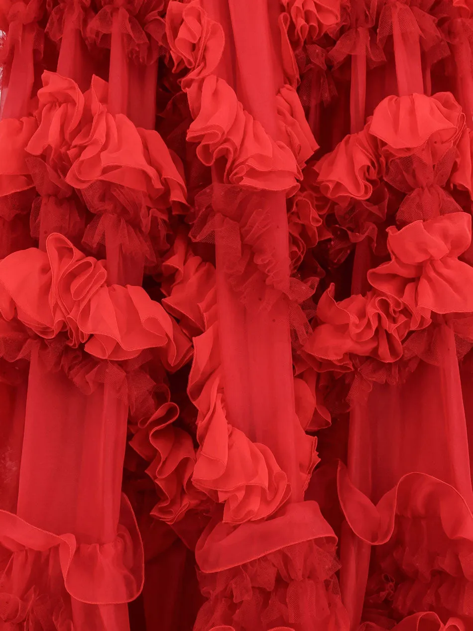 Long Dress with Ruffles Red sold by Lord & Taylor product image thumbnail 3