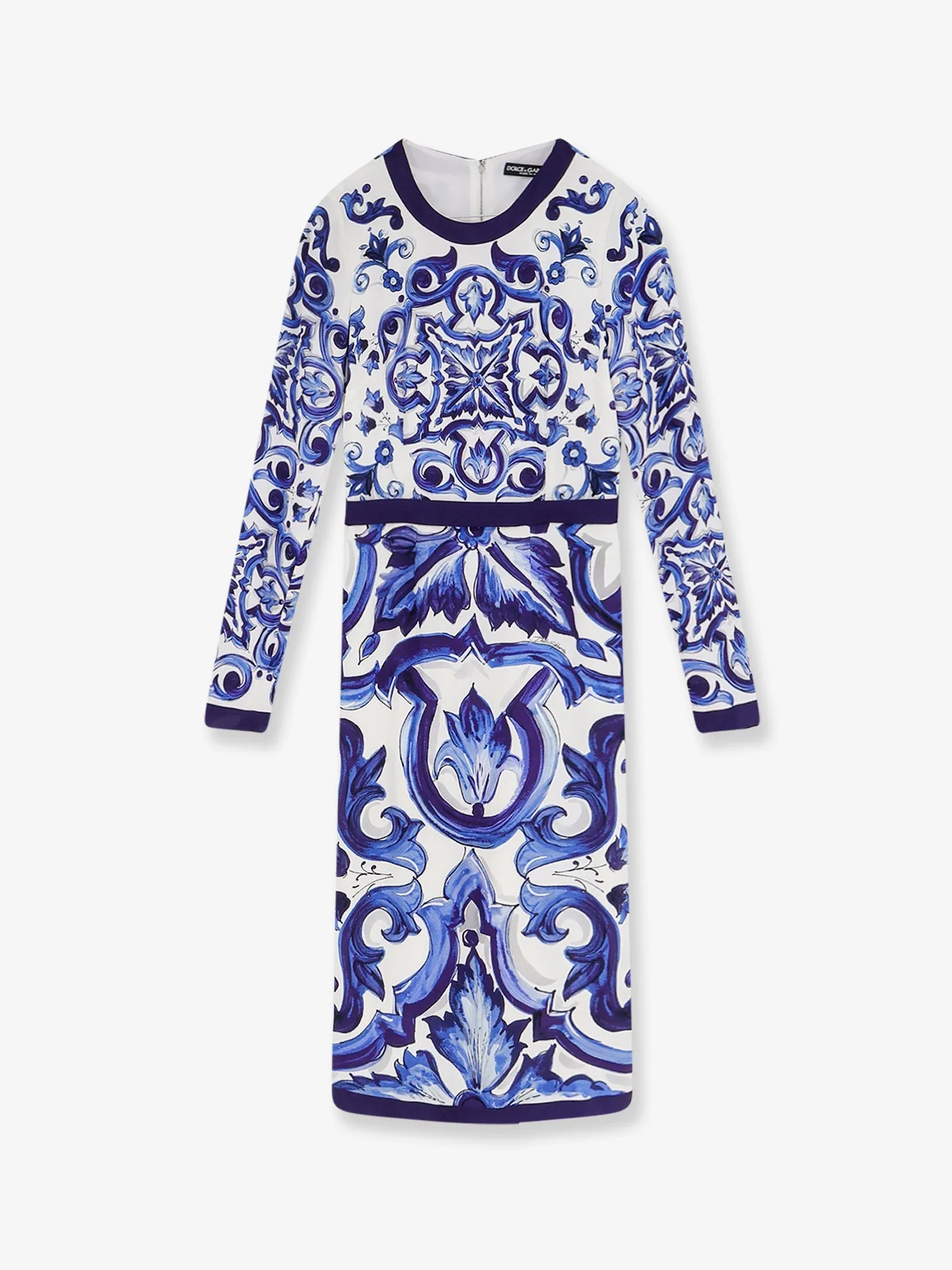 Silk-Blend Dress Maiolica Print Blue sold by Lord & Taylor