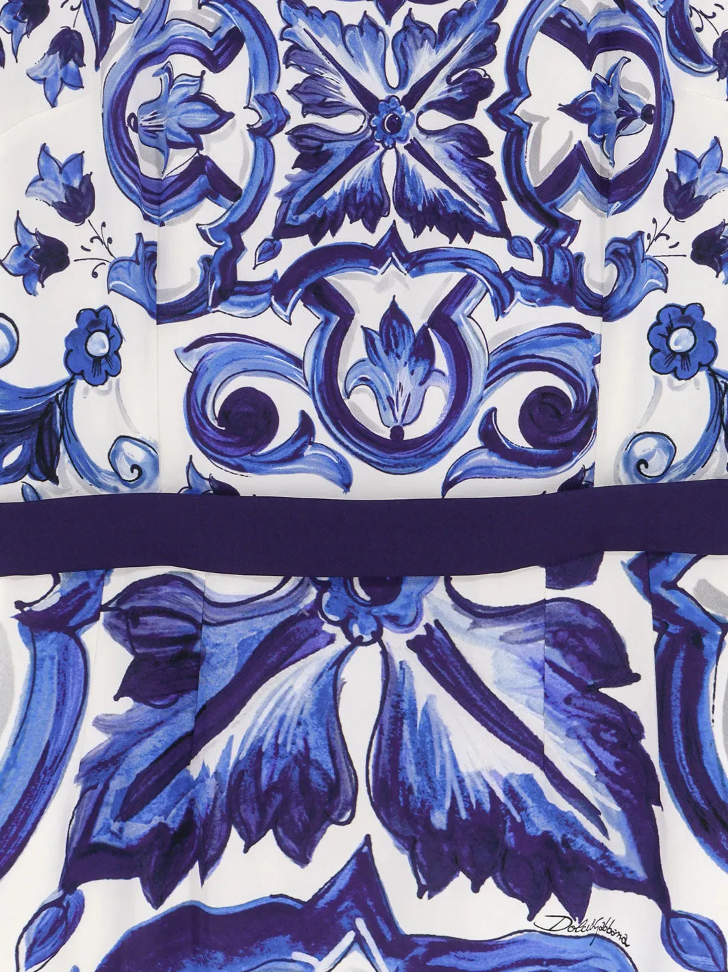 Silk-Blend Dress Maiolica Print Blue sold by Lord & Taylor product image thumbnail 3