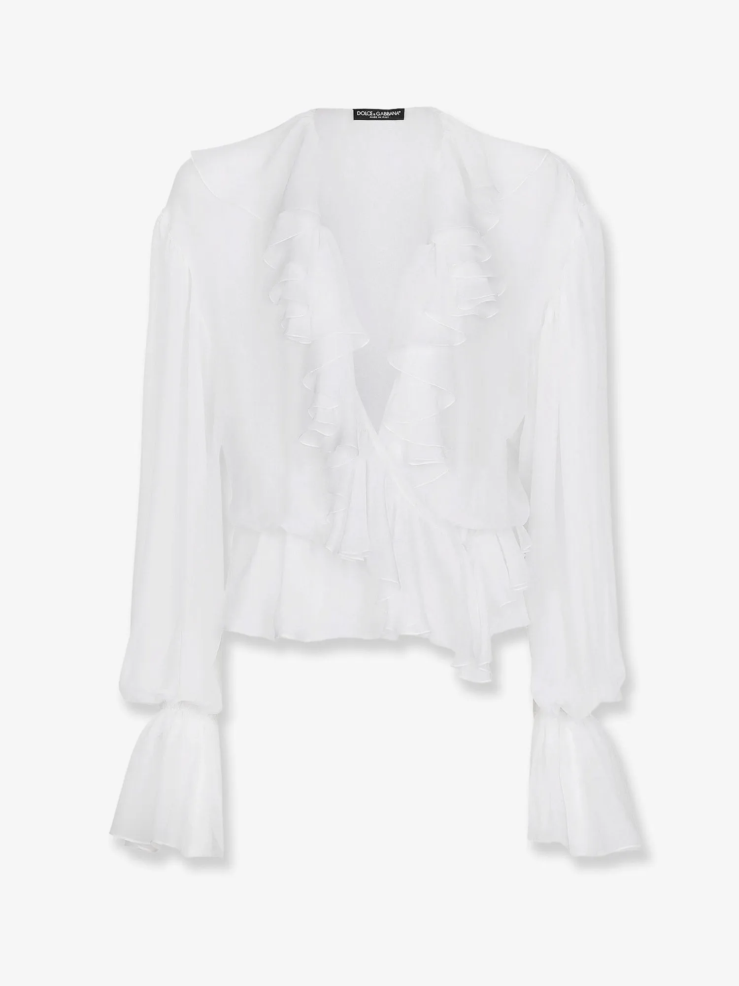 Shirt Silk Chiffon White sold by Lord & Taylor