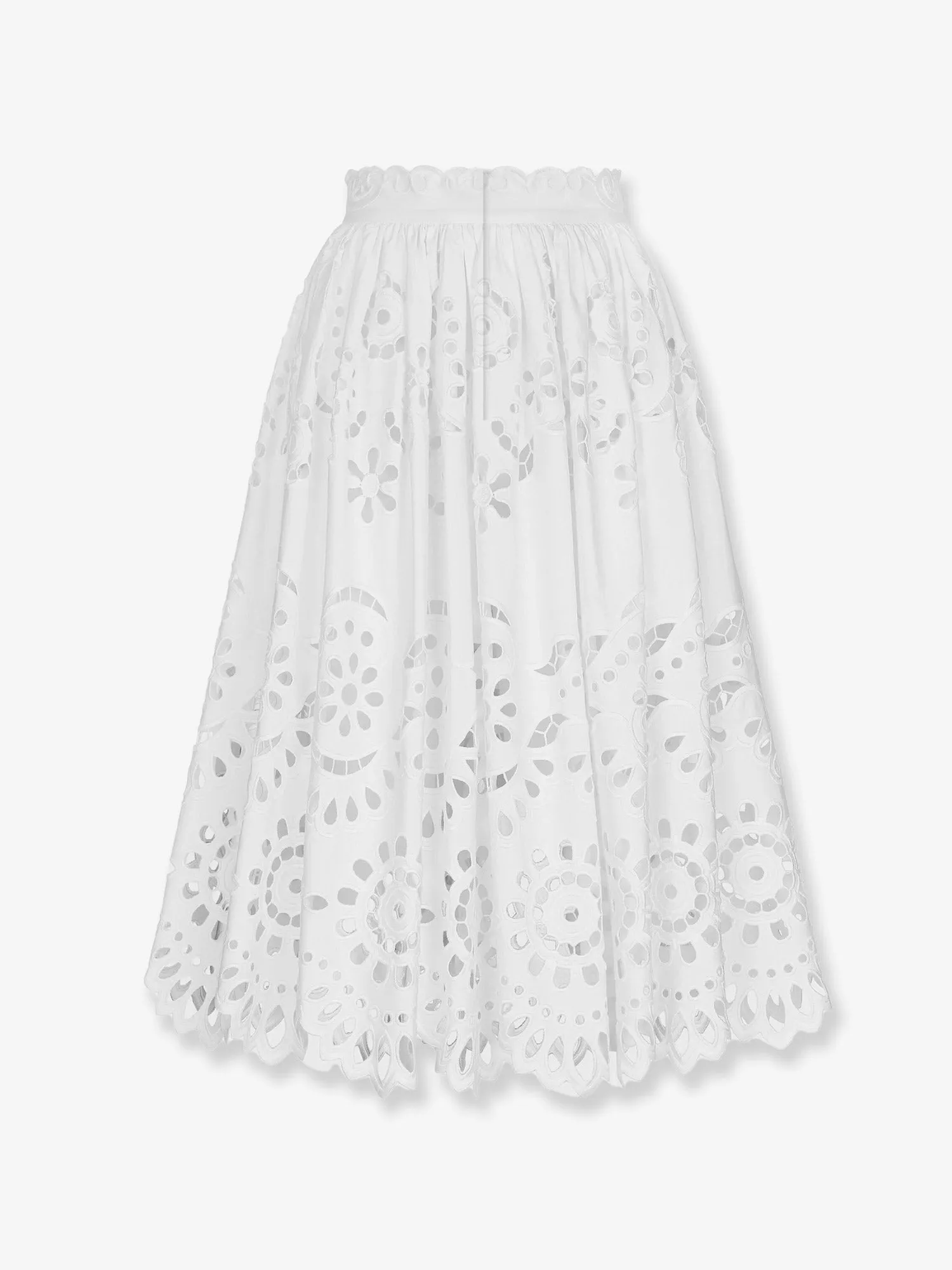 Midi Skirt Cut-Out Cotton White sold by Lord & Taylor product image thumbnail 2