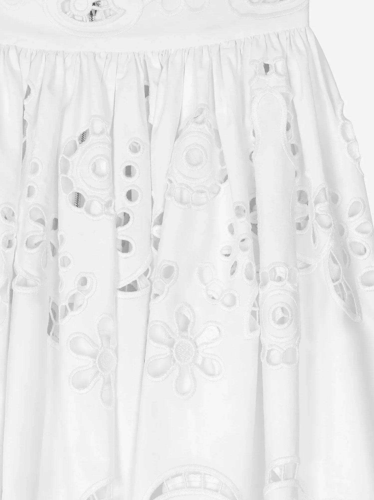 Midi Skirt Cut-Out Cotton White sold by Lord & Taylor product image thumbnail 3