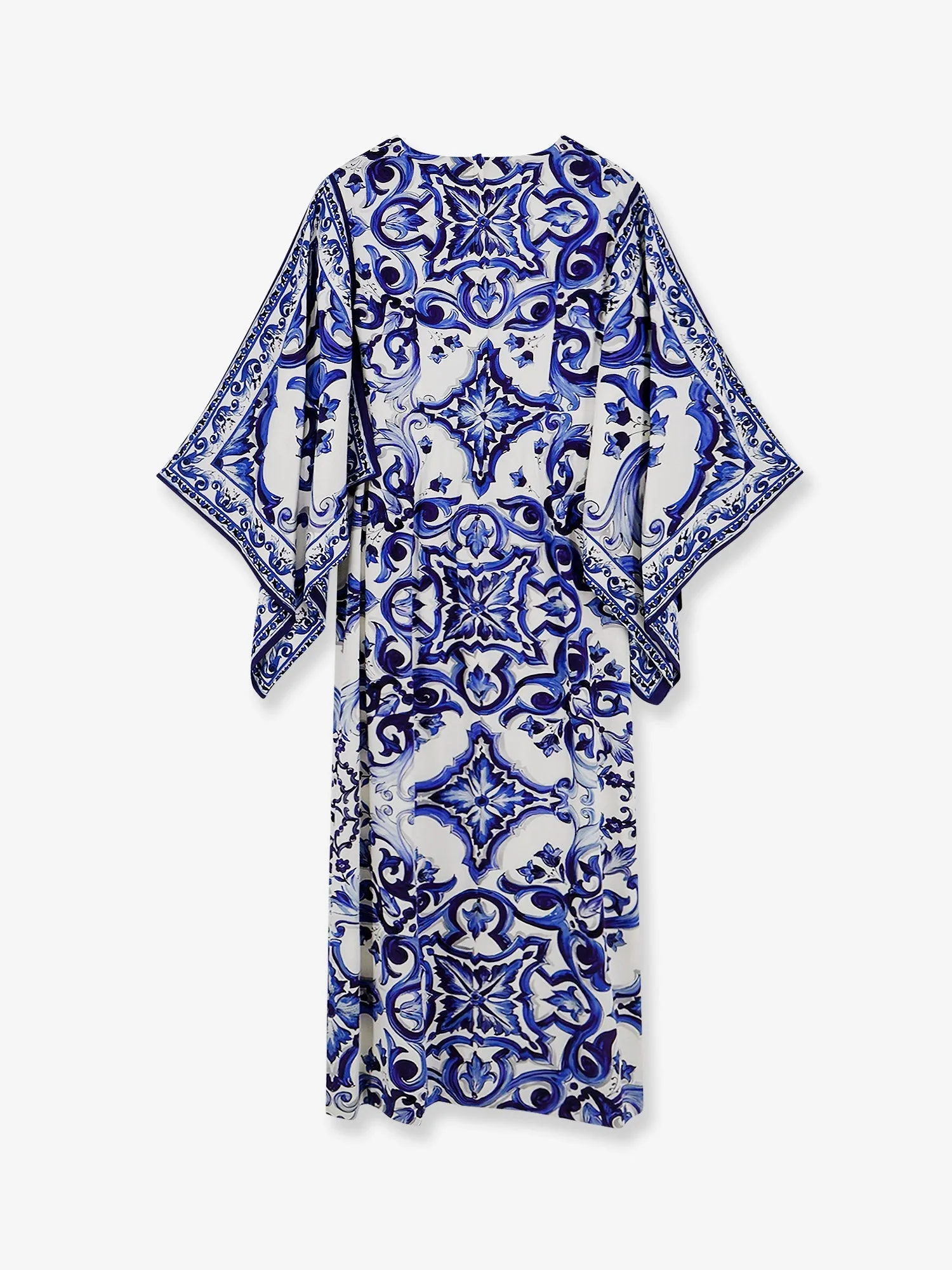 Long Silk Dress with Maiolica Print sold by Lord & Taylor product image thumbnail 2