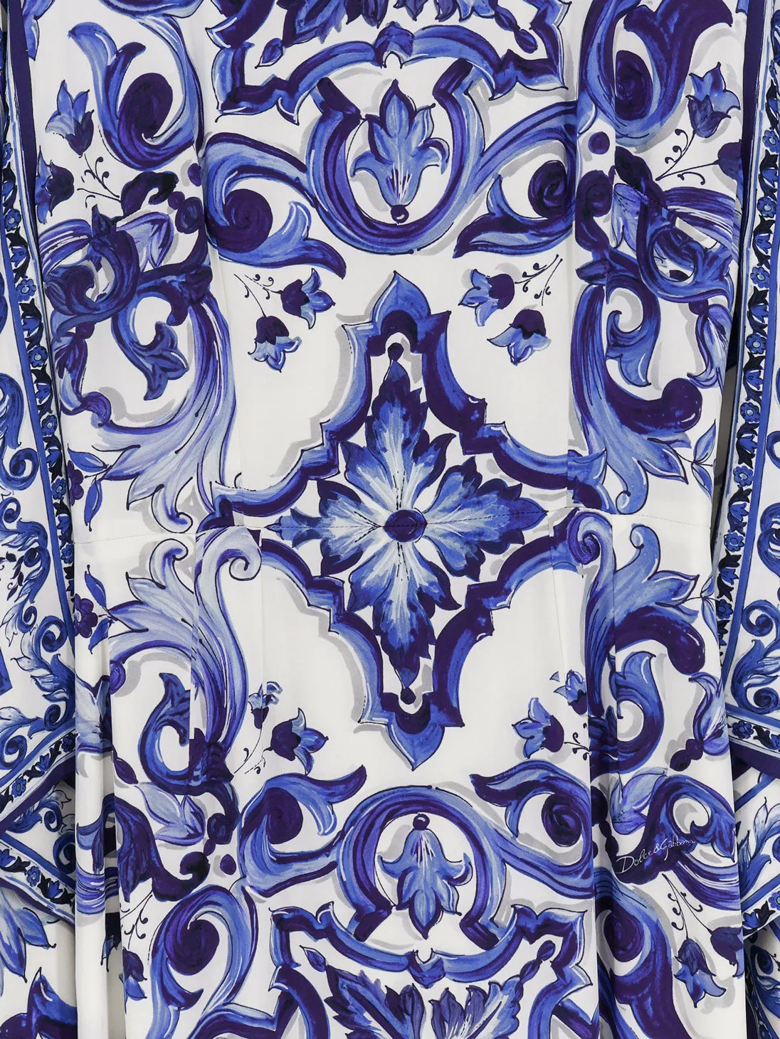 Long Silk Dress with Maiolica Print sold by Lord & Taylor product image thumbnail 3