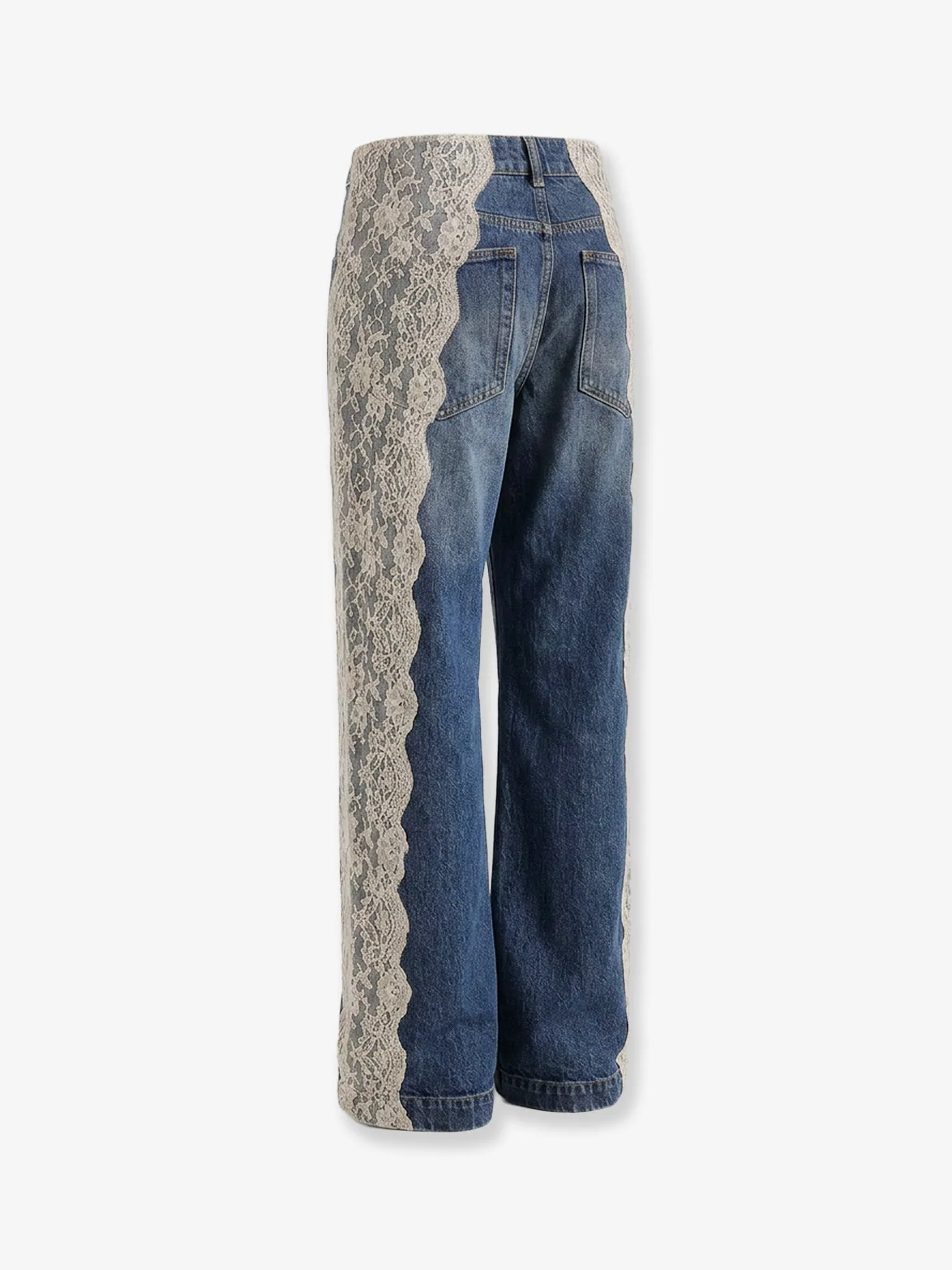 Denim Jeans with Lace Trim - Blue sold by Lord & Taylor product image thumbnail 2