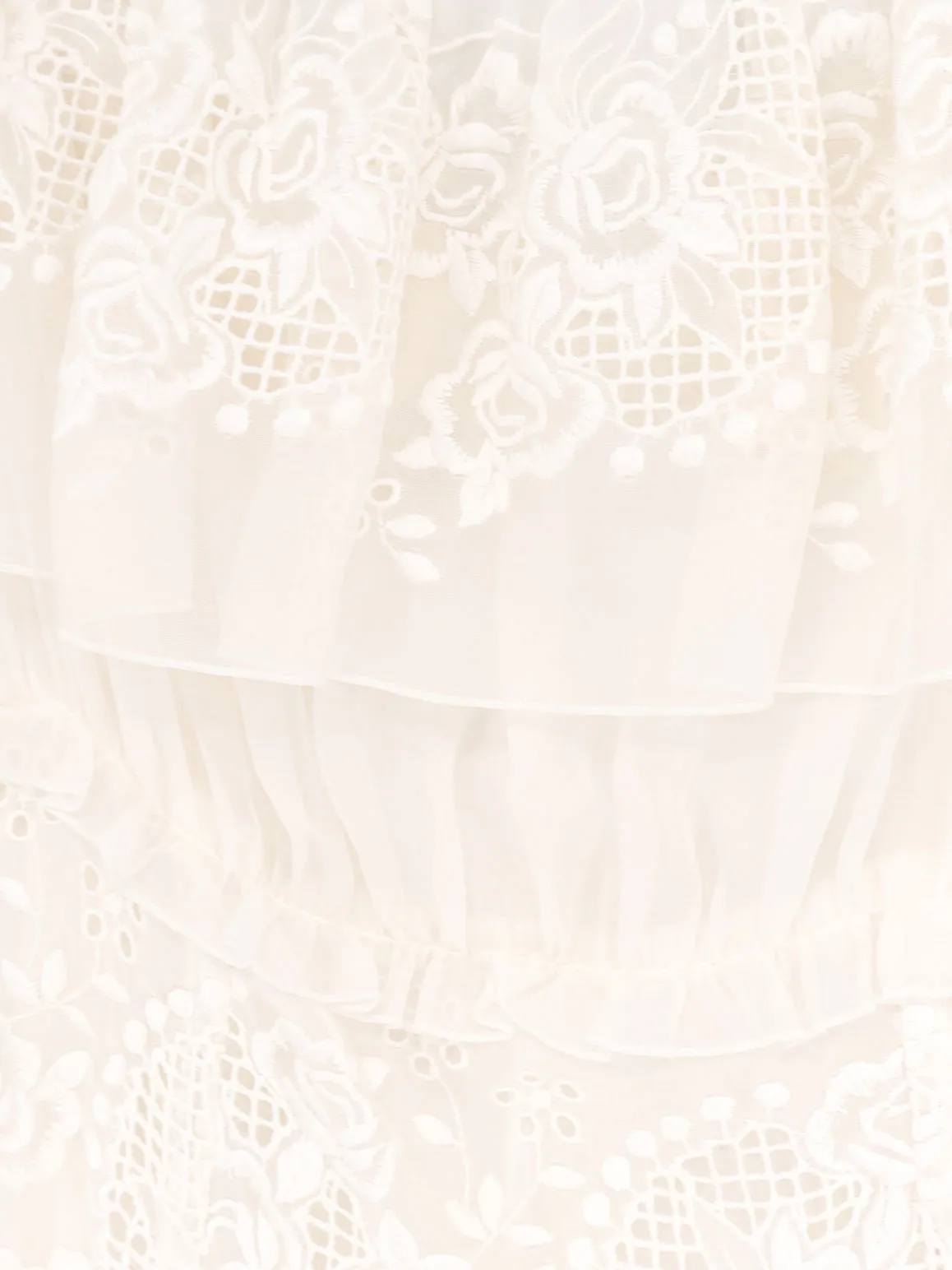 Silk-Blend Dress White with Floral Embroidery sold by Lord & Taylor product image thumbnail 3