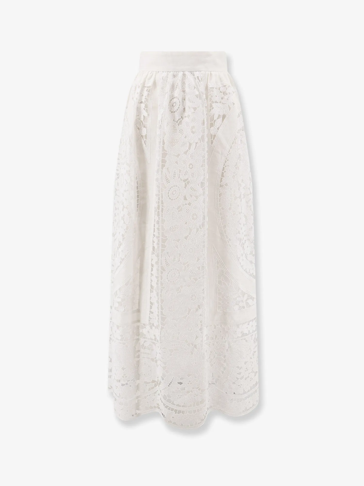 Skirt in Linen and Cotton with Lace Embroidery sold by Lord & Taylor