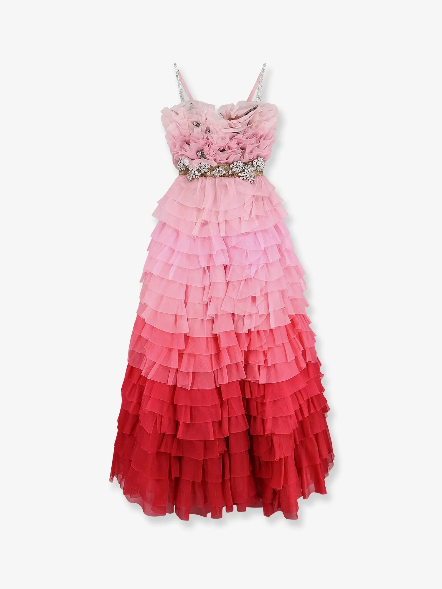 Dress Flounced Chiffon Pink sold by Lord & Taylor