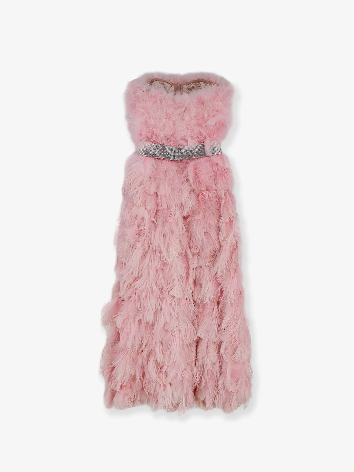 Long Silk Dress with Feathers sold by Lord & Taylor product image thumbnail 2