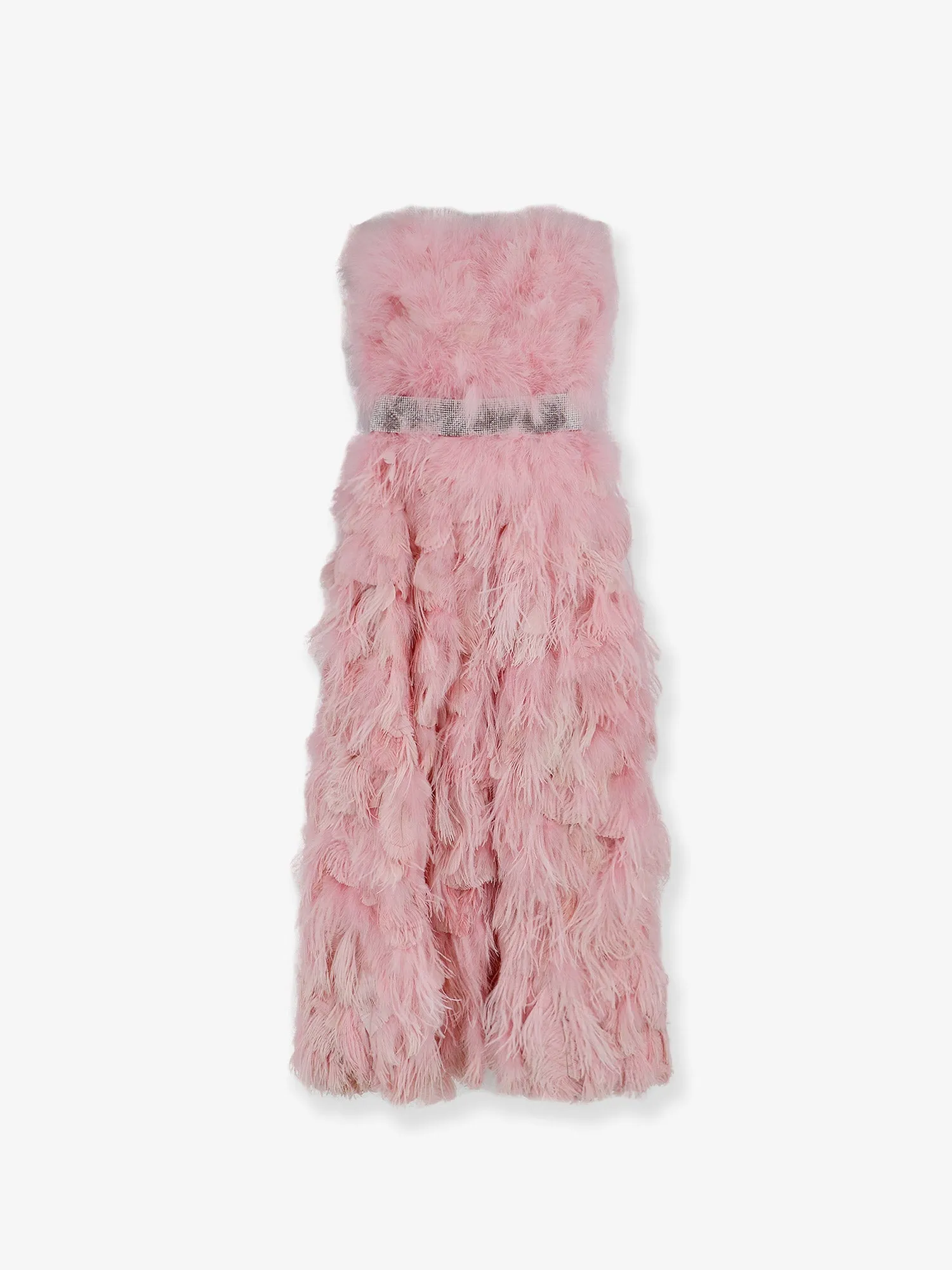 Long Silk Dress with Feathers sold by Lord & Taylor