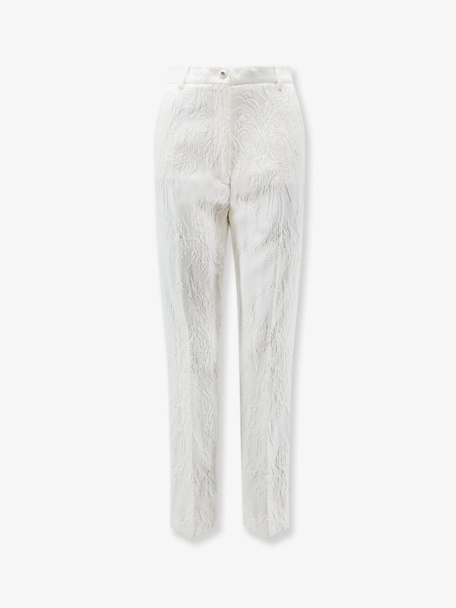 Trousers High-Waist Cotton Viscose White sold by Lord & Taylor
