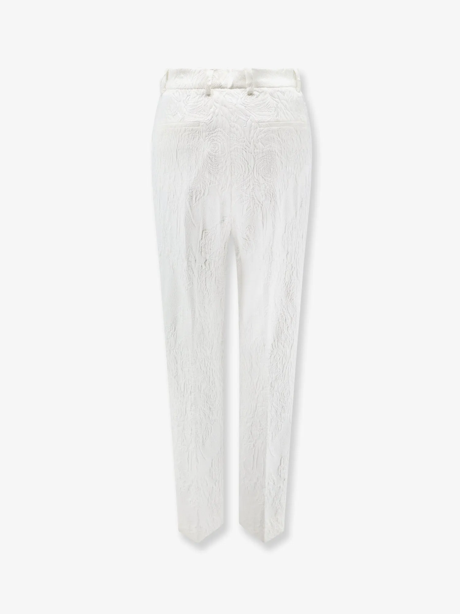 Trousers High-Waist Cotton Viscose White sold by Lord & Taylor product image thumbnail 2