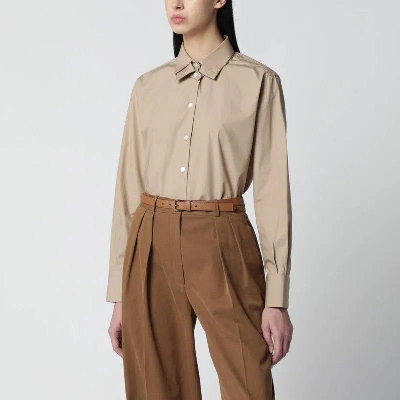 BEIGE SHIRT WITH DOUBLE COLLAR made by Rohe