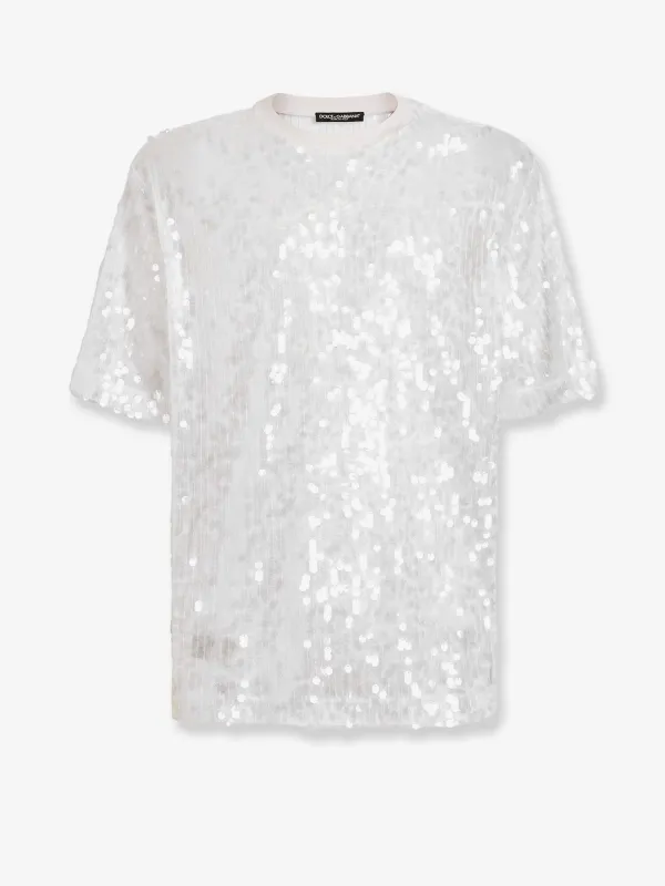 T-shirt with Sequin Motif made by Dolce & Gabanna