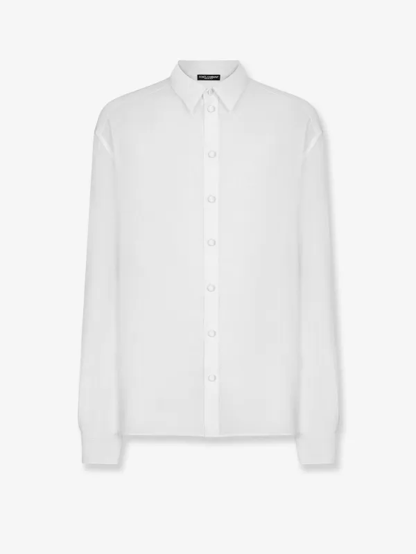 Shirt Silk White made by Dolce & Gabanna