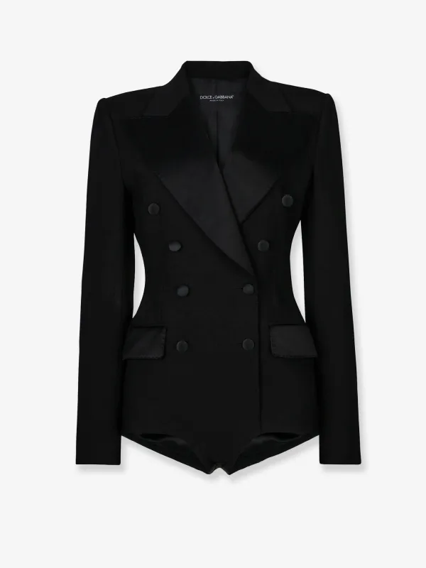 Tuxedo Blazer Virgin Wool Black made by Dolce & Gabanna