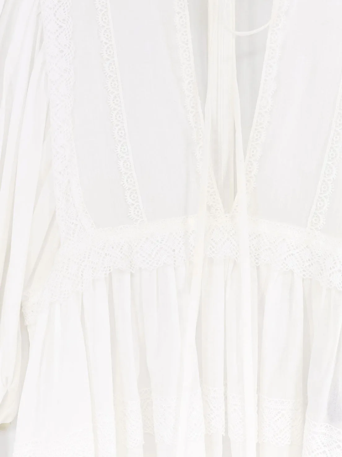Cotton Shirt with Lace Trim sold by Lord & Taylor product image thumbnail 3
