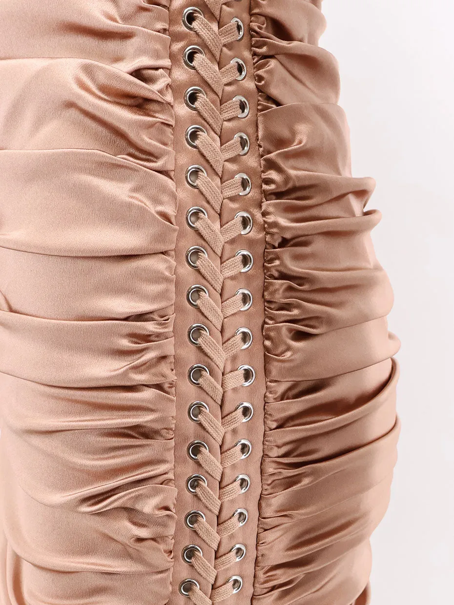 Dress Stretch Silk with Lateral Drawstring sold by Lord & Taylor product image thumbnail 3