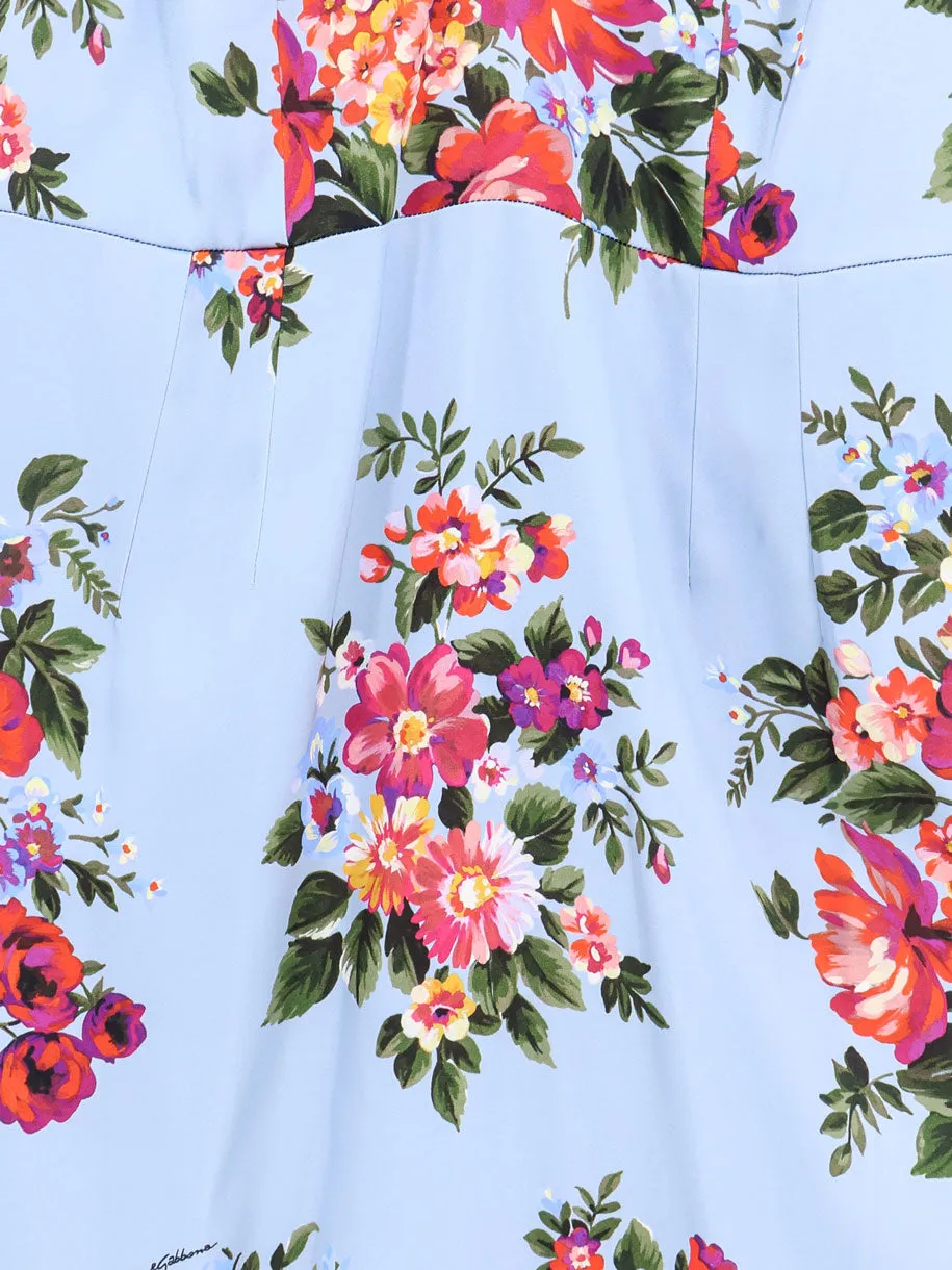 Satin Dress Mazzo di Fiori Print Blue sold by Lord & Taylor product image thumbnail 3