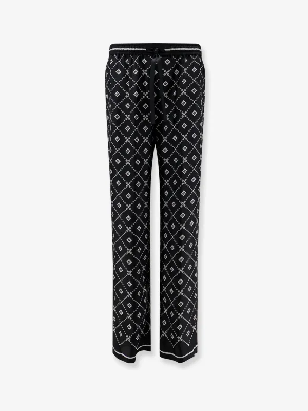 Silk Trousers Black made by Dolce & Gabanna