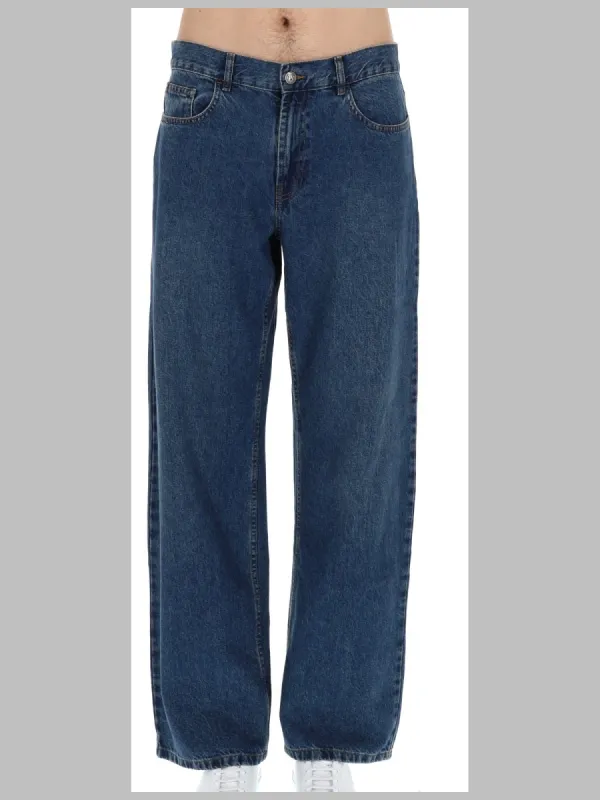 Jeans Curved Logo Denim made by Palm Angels