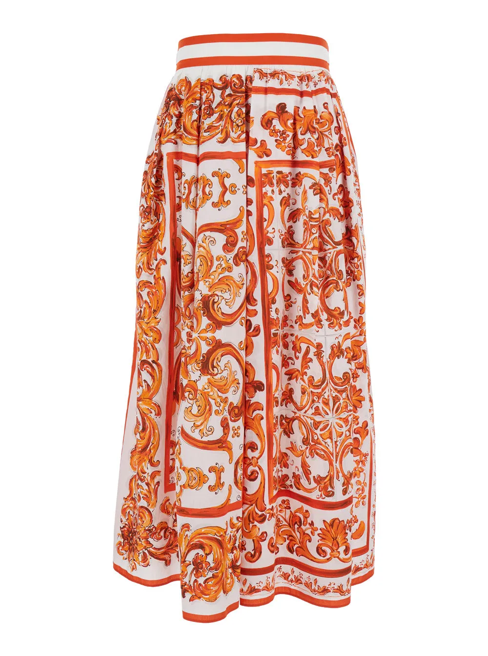 Midi Skirt Orange sold by Lord & Taylor