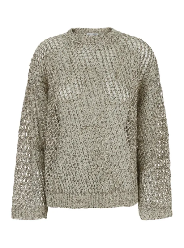 Sweater Metallic Silk-Linen made by Brunello Cucinelli