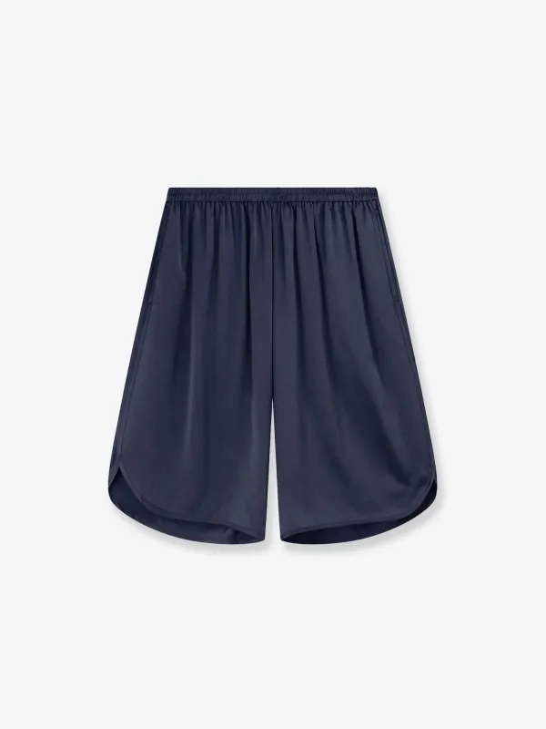 Bermuda Shorts Nelis Satin Blue made by Frankie Shop