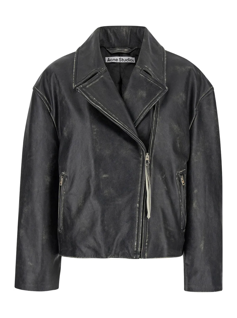 Black Vintage Leather Biker Jacket for Women sold by Lord & Taylor