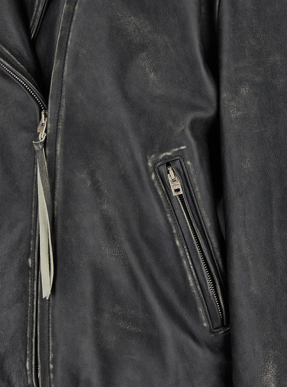 Black Vintage Leather Biker Jacket for Women sold by Lord & Taylor product image thumbnail 3