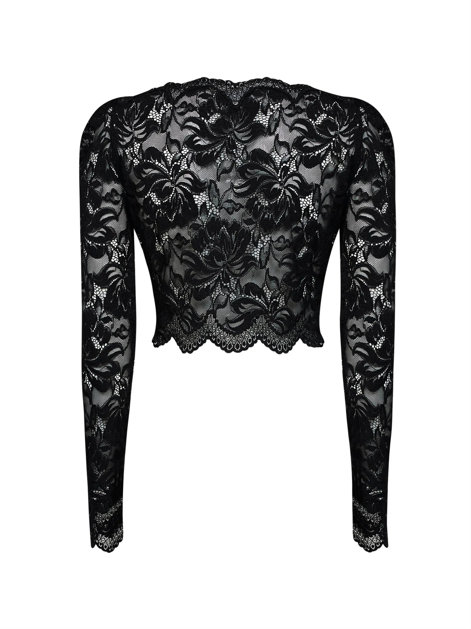 Cropped Lace Top — Black sold by Lord & Taylor product image thumbnail 2