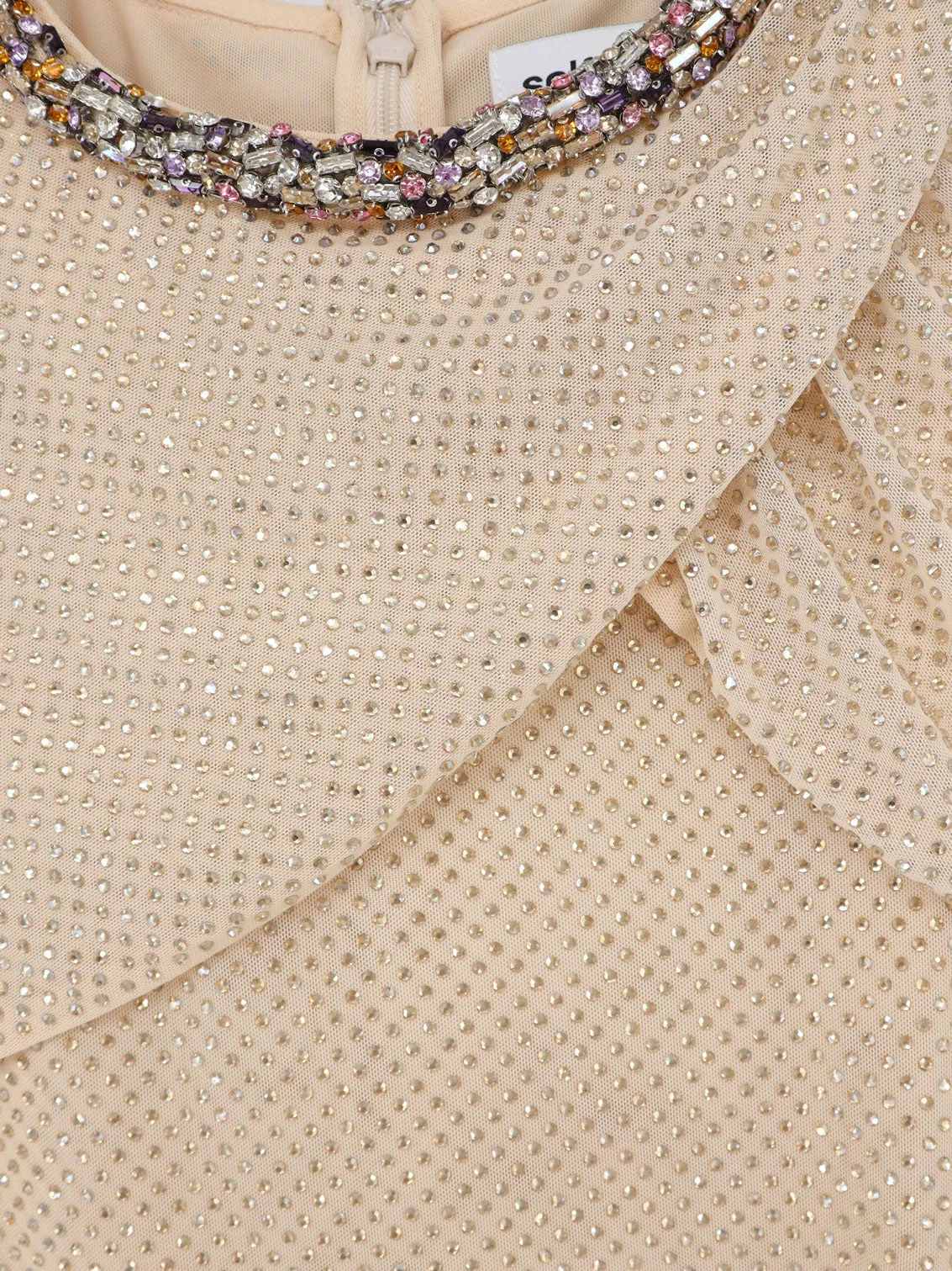 Maxi Dress Rhinestone Trim Beige sold by Lord & Taylor product image thumbnail 3
