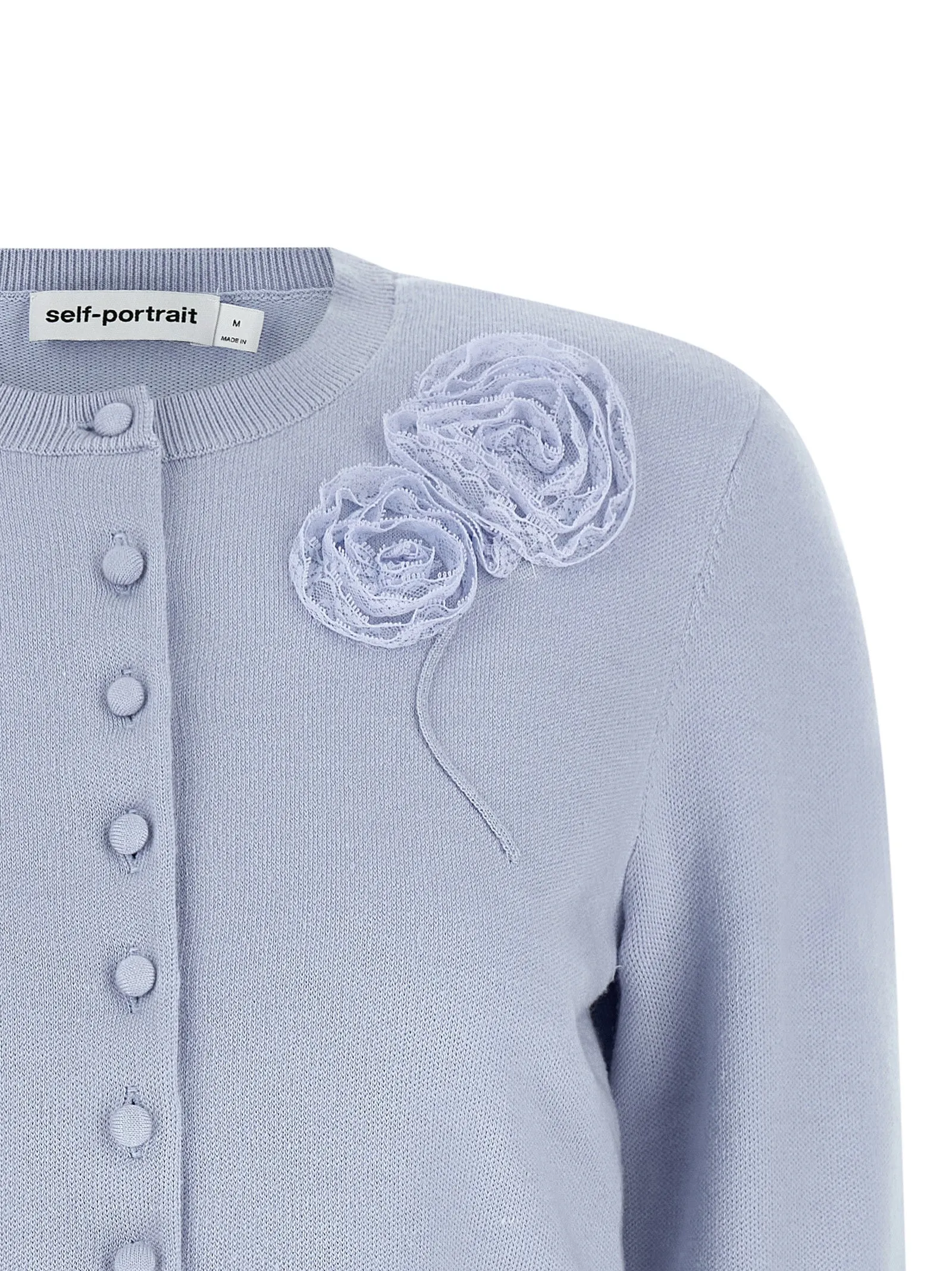 'Blue Flower Knit' cardigan sold by Lord & Taylor product image thumbnail 3