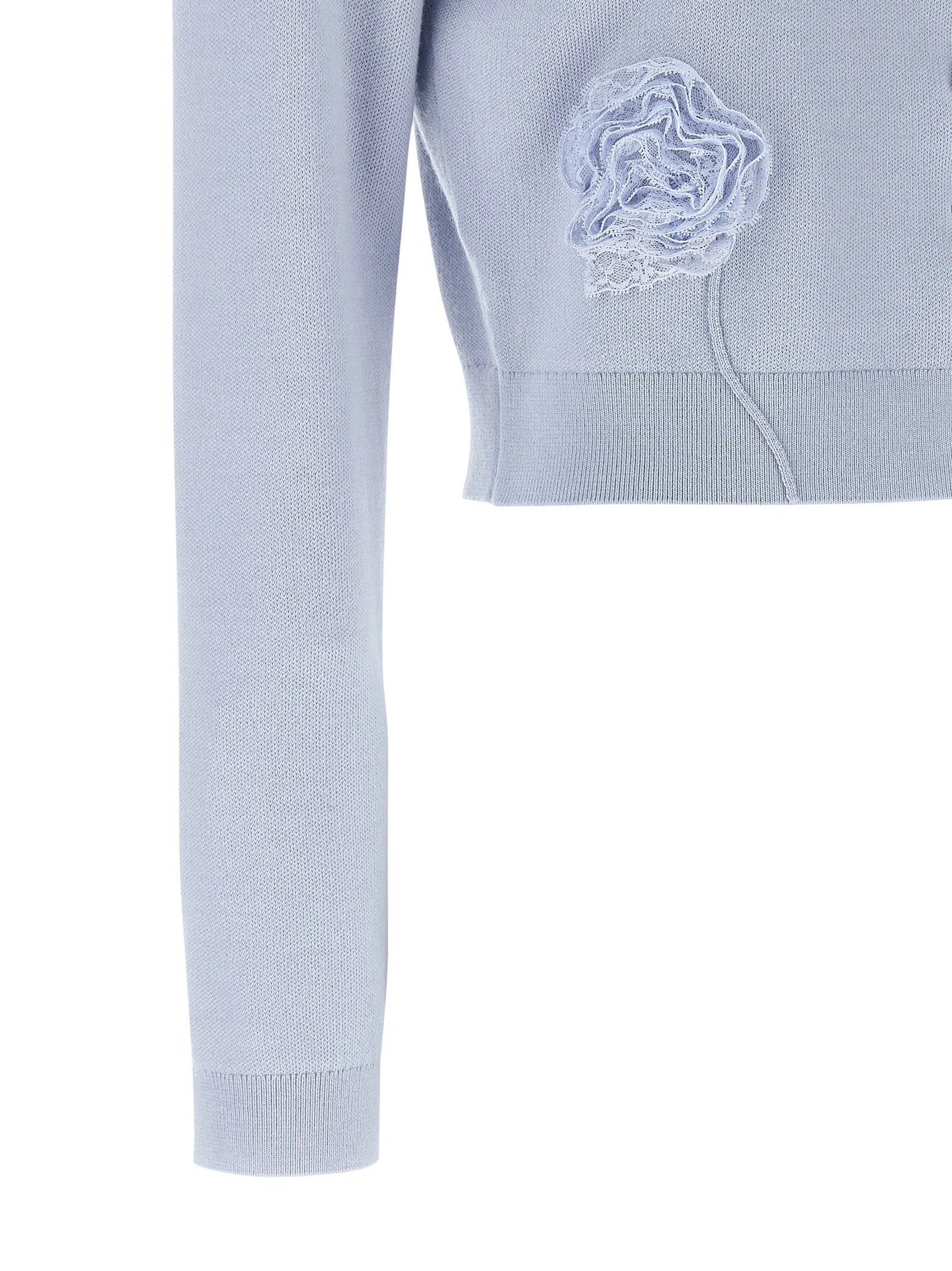 'Blue Flower Knit' cardigan sold by Lord & Taylor product image thumbnail 4