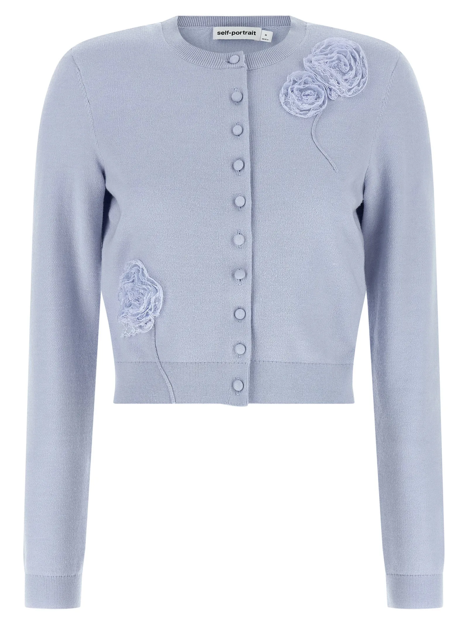 'Blue Flower Knit' cardigan sold by Lord & Taylor