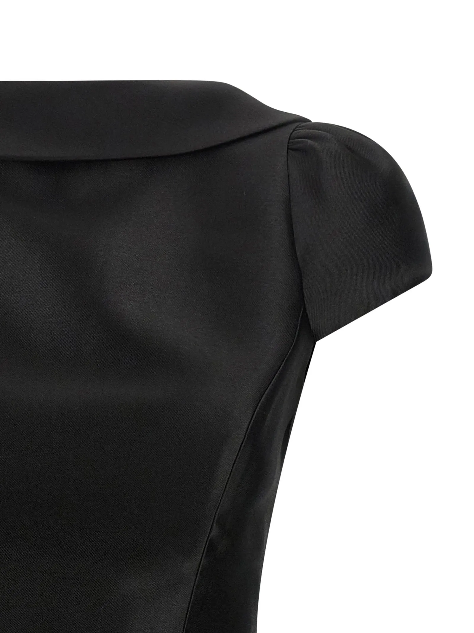 'Black Taffetà Collared Mini' dress sold by Lord & Taylor product image thumbnail 3