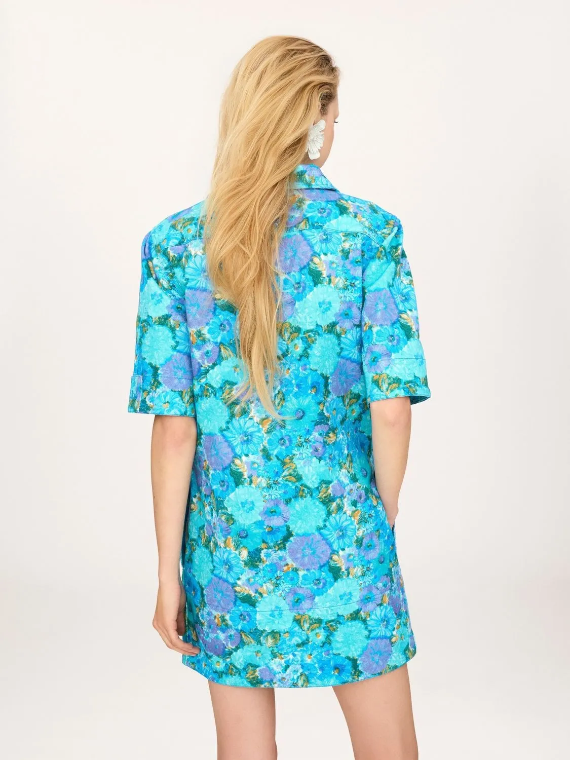 PRINTED DRILL MINI DRESS sold by Lord & Taylor product image thumbnail 4