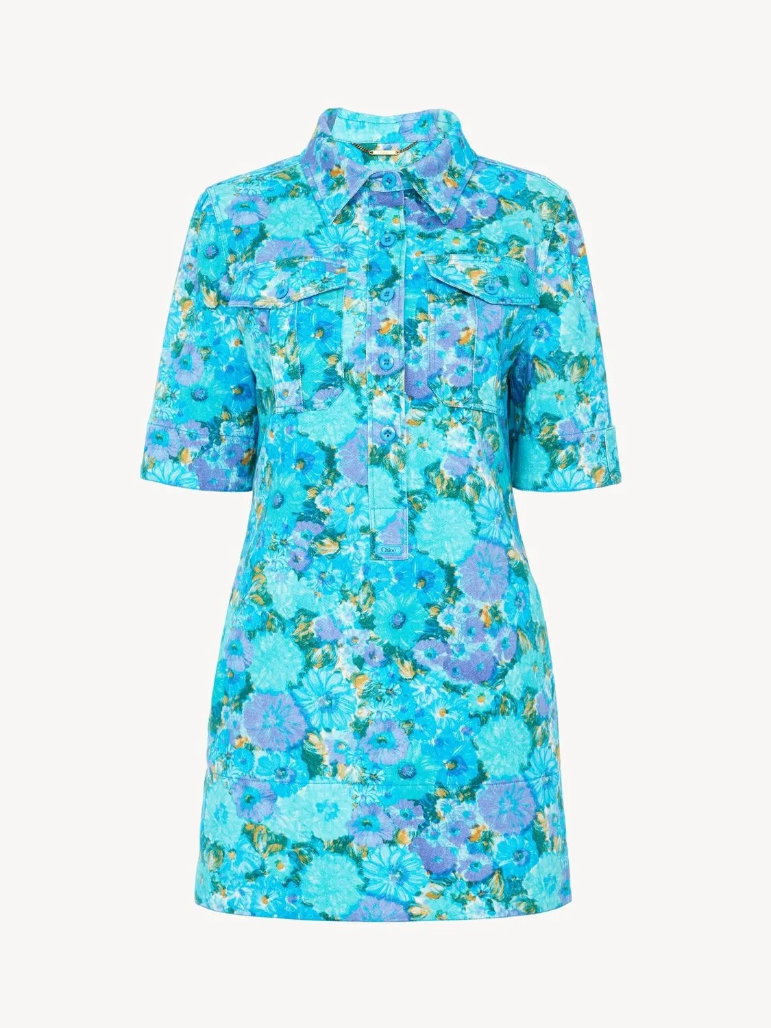 PRINTED DRILL MINI DRESS sold by Lord & Taylor