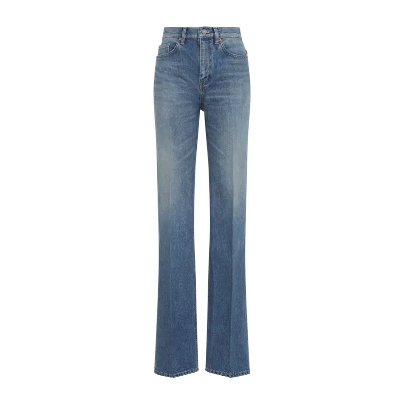 DENIM COTTON FLARED JEANS made by Yves Saint Laurent