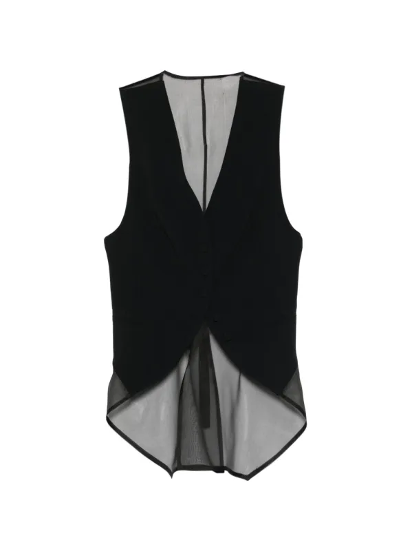 SHEER-PANEL WAISTCOAT made by Emporio Armani